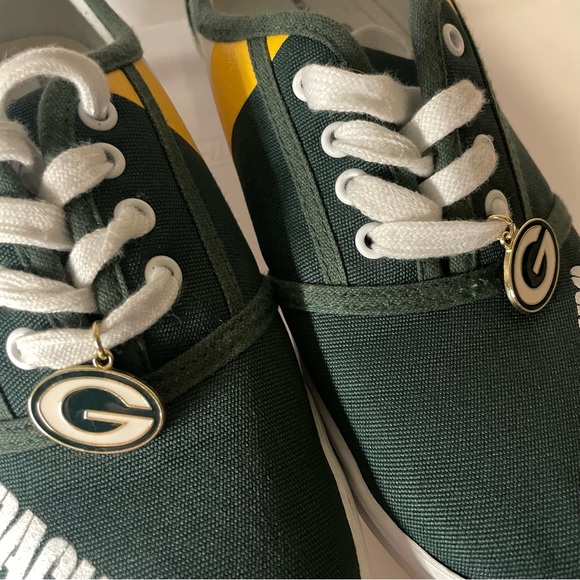 Green Bay Packers Shoes Bradford Exchange Womens Size 8 NFL Licensed Sneakers - Picture 12 of 12